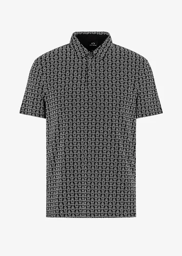 Vista 3 de AX ARMANI EXCHANGE Men's Regular Fit Cotton Jersey All Over Ax Logo Polo