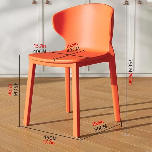 Vista 2 de Kitchen Dining Chairs Stackable,Plastic Chairs,Kitchen Chair, Stackable Patio Chair for Indoor, Outdoor, Restaurant, Cafe,Bistro,Assembly Free Black