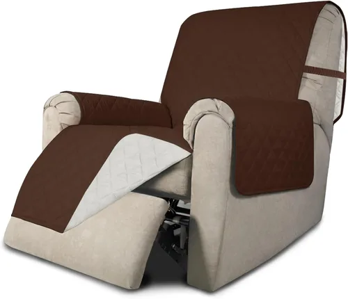 Vista 128 de Easy-Going - Funda reversible para sofá, resistente al agua, con varillas de espuma y correas elásticas, protector de muebles para mascotas y perros