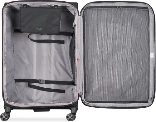 Vista 24 de DELSEY PARIS Helium DLX Softside - Maleta expandible con ruedas giratorias, azul marino, a cuadros, mediano de 25 pulgadas