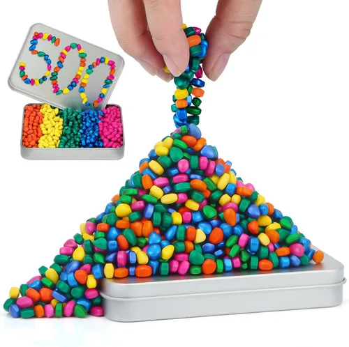 Vista 17 de Más de 300 masillas de ferrita originales de color negro, piedras sensoriales, para adultos para aliviar el estrés y el escritorio, artículos