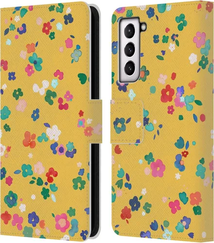 Vista 185 de Head Case Designs Officially Licensed Ninola Ditsy Flowers Yellow Nature Bold Leather Wallet Case Compatible with Samsung Galaxy A07 4G