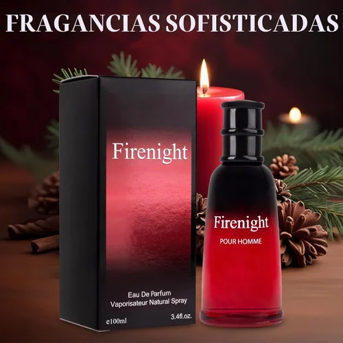 Vista 4 de Firenight - Eau De Parfum para hombre, 3.4 onzas líquidas, notas altas de flor de nuez moscada, lavanda, cedro, manzanilla, naranja mandarina