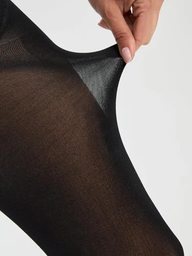 Vista 5 de MakeMeChic Medias de maternidad para mujer, pantimedias opacas para el embarazo