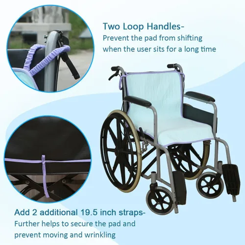 Vista 4 de Almohadilla de incontinencia altamente absorbente para silla de ruedas para ancianos, almohadillas impermeables de 4 capas, suave, lavable