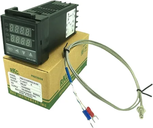 Vista 2 de 1 unids REX-C100 Digital PID Termostato Control de Temperatura Controlador de Salida de 0 a 400C con Sensor de Sonda de Termopar Tipo K