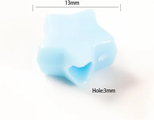 Vista 4 de 500 piezas Gxueshan con cuentas acrílicas de 6 colores mixtos de 13 mm con agujero grande para hacer joyas, pulseras, collares, aretes, llaveros