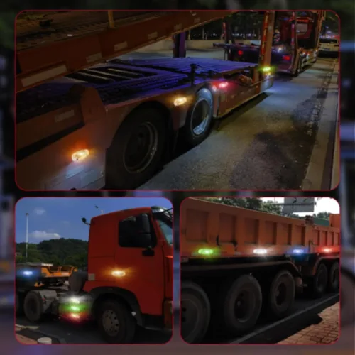 Vista 4 de 2 luces LED de marcador de remolque, luz de espacio para montaje en superficie, 5.9 pulgadas, impermeable, sellada, indicadores de marcador lateral