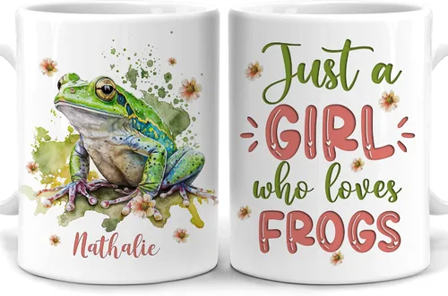 Vista 24 de Hyturtle Regalos Personalizados Amante de Osos - Taza de Café de Cerámica Just A Girl Who Loves Bears con Nombre Personalizado 11oz - Idea de Regalo
