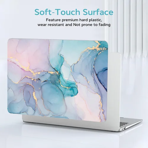 Vista 4 de B BELK - Funda compatible con MacBook Air de 13 pulgadas con chip M1 2021 2020 2019 2018 A2337 A2179 A1932, Plastic Hard Shell for MacBook Air