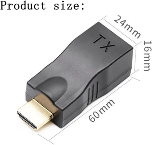 Vista 8 de Reemplazo Ethernet RJ45 de red a HDMI Extensor repetidor Amplificador 98.4 ft 4K30HZ Compatible Computadora Host Transmisor de conexión portátil TX