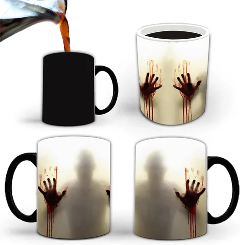Vista 8 de Taza de café divertida, regalos de elefante blanco para adultos, taza de café de belleza de anime, taza que cambia de color (11 onza), regalos