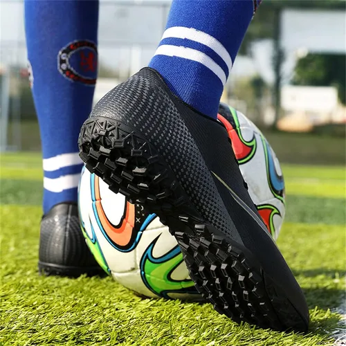 Vista 6 de AOLEYE Zapatos de fútbol unisex competitivos para hombres y mujeres, botas de fútbol para interiores y exteriores, atléticos, para correr, deportes