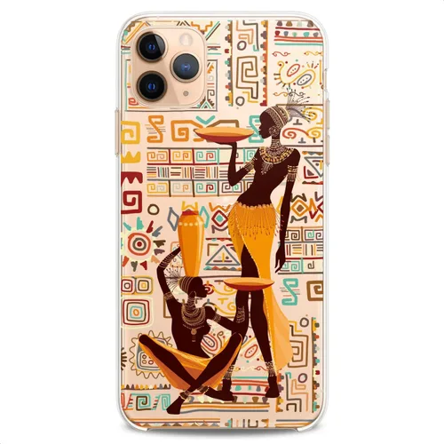 Vista 5 de Funda compatible con iPhone 14 13 Pro Max 12 Mini 11 Xs X 8 Plus Xr 7 SE 6s 5 Africano Tribal Diseño Femenino Lindo Beauty Lady Delgada Suave