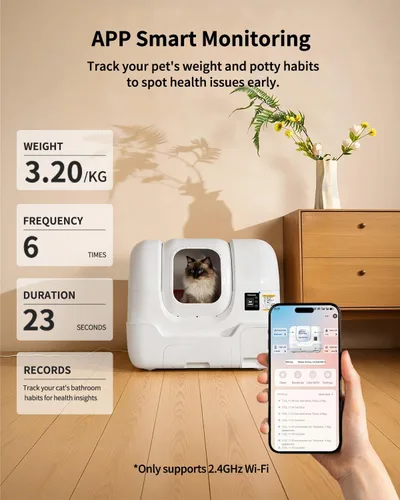 Vista 7 de Caja de arena automática para gatos autolimpiante, recarga automática de arena, embalaje y sellado automático, reemplazo automático de bolsa