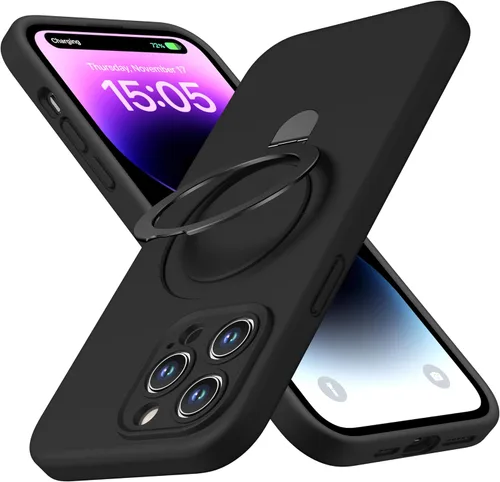 Vista 8 de CellEver Funda magnética fuerte para iPhone 14 Pro Max [para carga MagSafe] [protección de cámara] protección de alta resistencia, funda de silicona