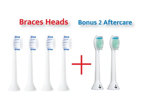 Vista 6 de Braces Cepillo de dientes recargable con 4 cabezales Bonus 2 AFTERCARE