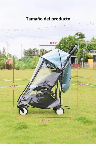 Vista 7 de Funda gruesa para cochecito de bebé, altamente transparente, compatible con Babyzen YOYO/YOYO2, cubierta de viento para cochecito de bebé