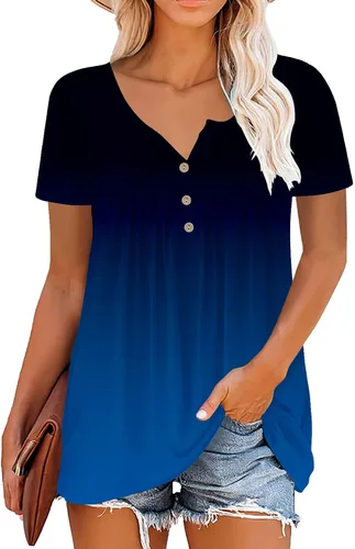 Vista 2 de Womens Shirts Dressy Casual 2023 Cute Tops Elegant Outfits Bohemian Blouses Tshirts Womens Tops Trendy