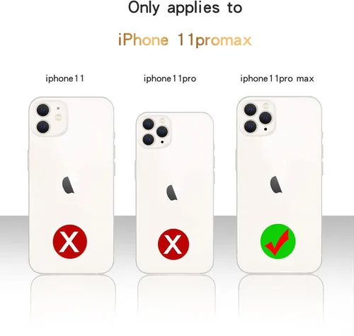 Vista 2 de Funda de espejo para iPhone 11 Pro Max para mujer, funda de espejo de acrílico que se puede utilizar para maquillaje al aire libre para niñas que