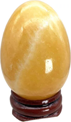 Vista 14 de Fekuar Figura de huevo de piedra, cristal curativo pulido, escultura de esfera de huevos de Pascua con soporte de madera, piedra de ojo de tigre