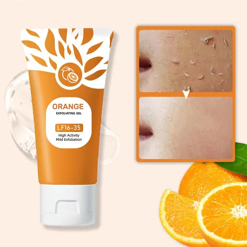 Vista 8 de 2 unidades de gel exfoliante naranja para la cara y la piel del cuerpo, gel hidratante facial hidratante de limpieza profunda, gel de pelado