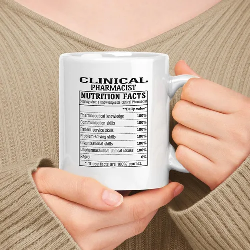 Vista 227 de Employee Apreciation Gift For Administrator Información nutricional, White 11oz Ceramic Mug