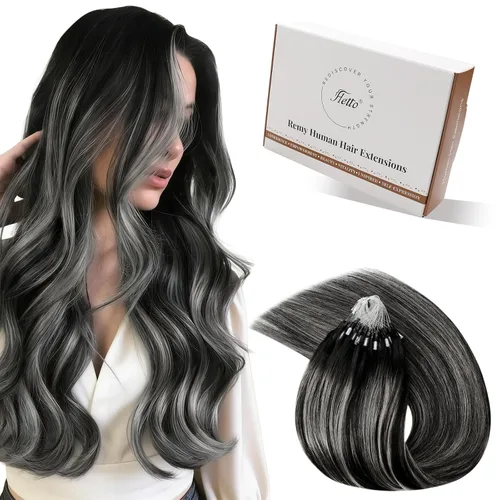 Vista 63 de 【Descuento】Hetto - Extensiones de cabello con cinta adhesiva, 40g, extensiones de cabello humano, color rubio ceniza oscuro degradado a rubio medio