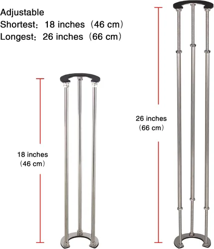 Vista 5 de Soporte especial para fregadero de baño TYESTAND BT-3, soportes para fregadero de montaje en pared, patas de fregadero ajustables, sistema