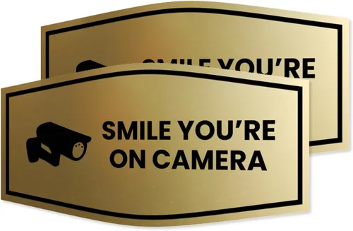 Vista 48 de Fancy Smile You're On Camera Letrero (negro) - Mediano (1 unidad)
