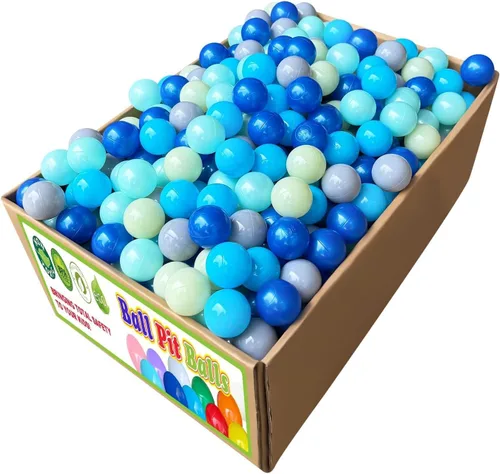 Vista 11 de Bolas para pozo de bolas BBRUN, 1000 unidades, bolas de plástico para pozo de bolas, corral de juegos, sin BPA, a prueba de aplastamiento, bolas