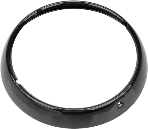 Vista 5 de 7 pulgadas de metal negro faro cabeza bisel faro adorno adorno anillo cubierta para Harley Touring Road King Electra Street Glide FLHT FLHR
