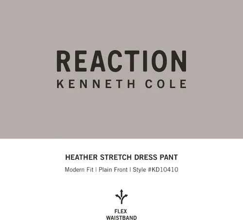 Vista 5 de Kenneth Cole Reaction - Pantalón de vestir de corte moderno, elástico, para hombre