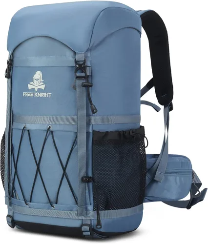 Vista 14 de Bseash Mochila de senderismo impermeable de 40L con cubierta para lluvia, bolsa de viaje deportiva al aire libre para camping, escalada, ciclismo