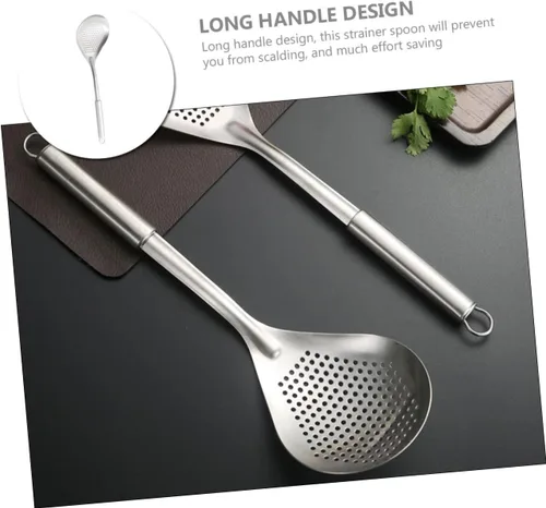 Vista 2 de Colador de fideos ergonómico para freír para uso doméstico, accesorio esencial de cocina para cocinar y preparar alimentos, herramienta colador