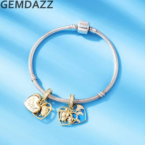 Vista 2 de GEMDAZZ Colección Ocean Series Charm para mujeres europeas plata de ley 925 cuentas de pez diablo y colgante cumpleaños para niños amigos biólogo