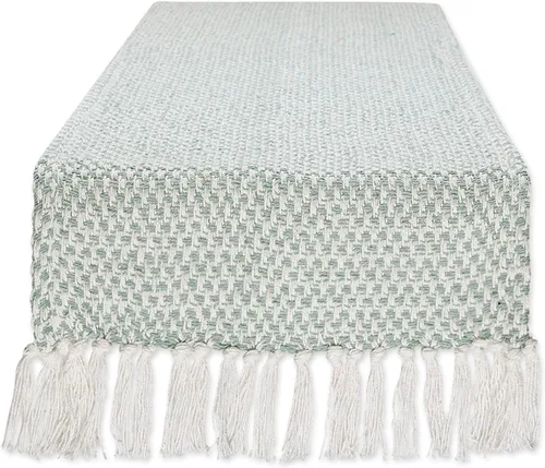 Vista 24 de DII Woven Basics Collection - Camino de mesa de punto 100% algodón, 15 x 72 pulgadas, aguamarina
