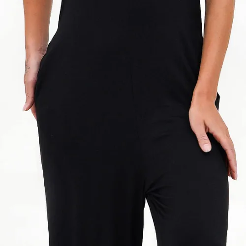 Vista 7 de Happy Trunks Overol para mujer, holgado, sin mangas, ajustable, con tirantes delgados, elásticos, talla grande, con bolsillos