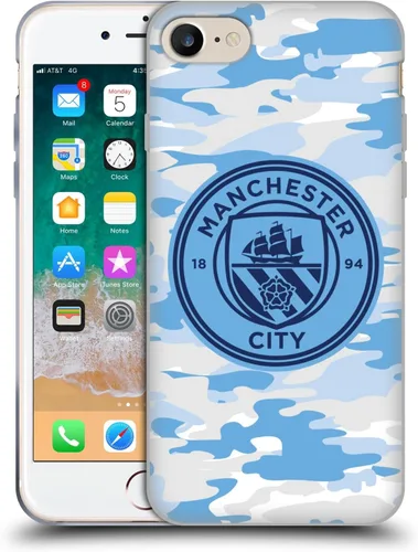 Vista 286 de Head Case Designs Funda de gel con licencia oficial del Manchester City Man City FC Blue Moon Badge Camou [protección de grado militar] compatible