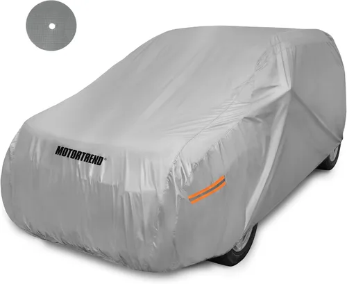 Vista 10 de Motor Trend Funda impermeable para automóvil con bandera de Estados Unidos, protección para todo tipo de clima, resistente a los rayos UV Bandera