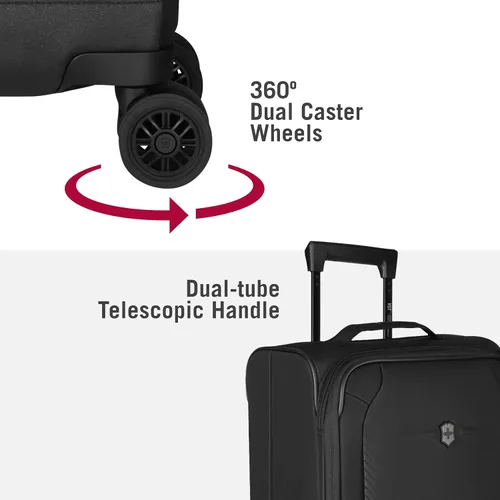 Vista 6 de Victorinox Crosslight Frequent Flyer - Maleta ligera con ruedas para artículos esenciales de viaje, equipaje expandible con organizador plegable