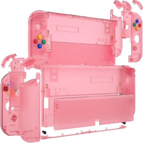 Vista 22 de eXtremeRate DIY Full Set Shell for Nintendo Switch OLED, Replacement Console Back Plate & Kickstand, Custom NS Controller Housing with Full Set