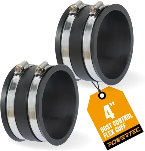 Vista 11 de POWERTEC 70148 Manguito flexible de control de polvo con abrazaderas de acero, 2-1/2 pulgadas