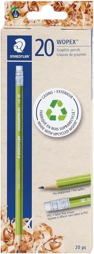 Vista 9 de STAEDTLER WOPEX - Lápices preafilados #2, paquete de 6, 20 unidades por caja (120 unidades) Forma triangular ergonómica, resistente a la rotura