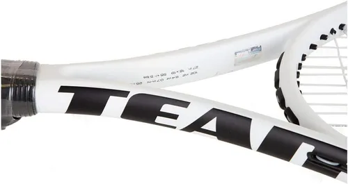 Vista 5 de Volkl Team Speed Prestrung - Raqueta de tenis blanca y negra