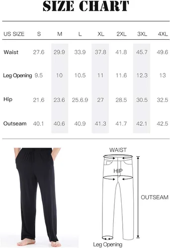 Vista 6 de GYS - Pantalones para dormir de bambú para hombre