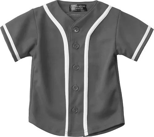 Vista 32 de Hat and Beyond camiseta de béisbol para hombre con botones hipster hip hop