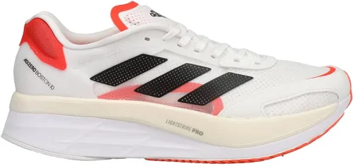 Vista 3 de adidas Adizero Boston 10 - Tenis para mujer TurboSandy Beige MetLegacy Indigo