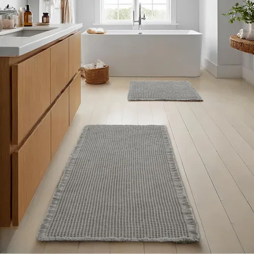Vista 34 de JIUZHEN Tapete de Baño Mejorado con Diseño de Gofre Súper Absorbente Tapetes de Baño Antideslizantes Alfombras de Baño Lavables a Máquina de Secado