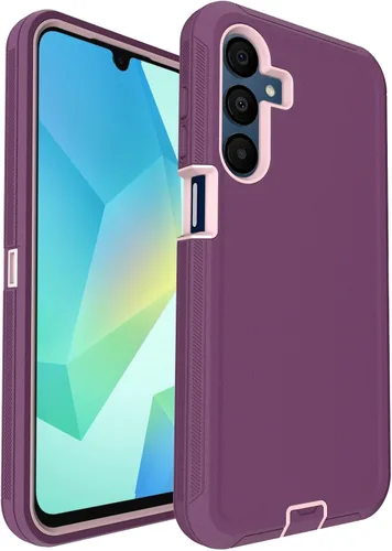 Vista 21 de Funda para teléfono Samsung Galaxy A16 5G, 3 capas de protección contra caídas de 16 pies, con cubierta de puerto a prueba de polvo, funda
